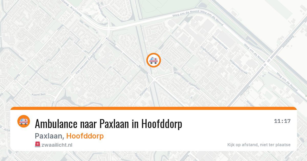 Ambulance naar Paxlaan in Hoofddorp — 6 jul 2026