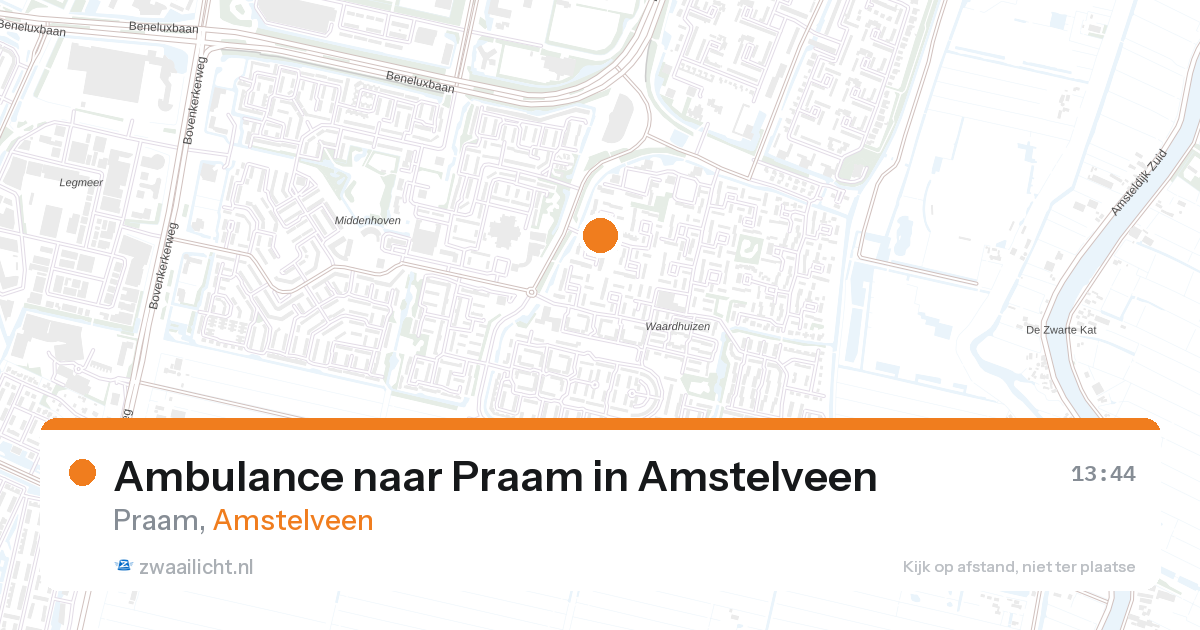 Ambulance naar Praam in Amstelveen — 28 aug 2026