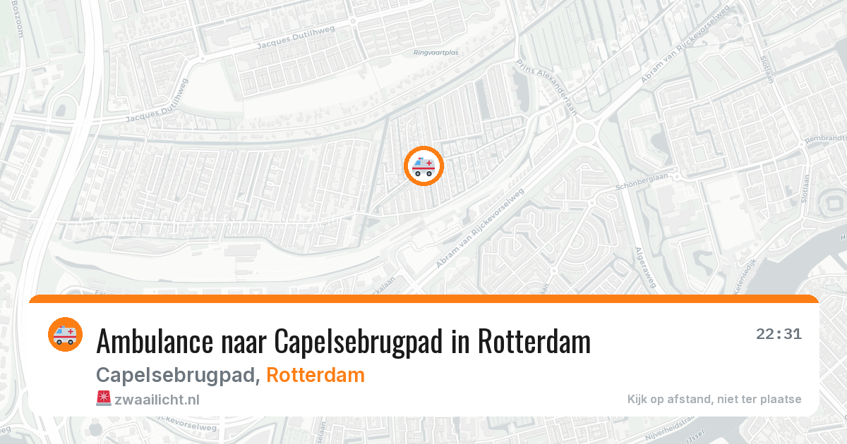 Ambulance naar Capelsebrugpad in Rotterdam — 31 mrt 2026