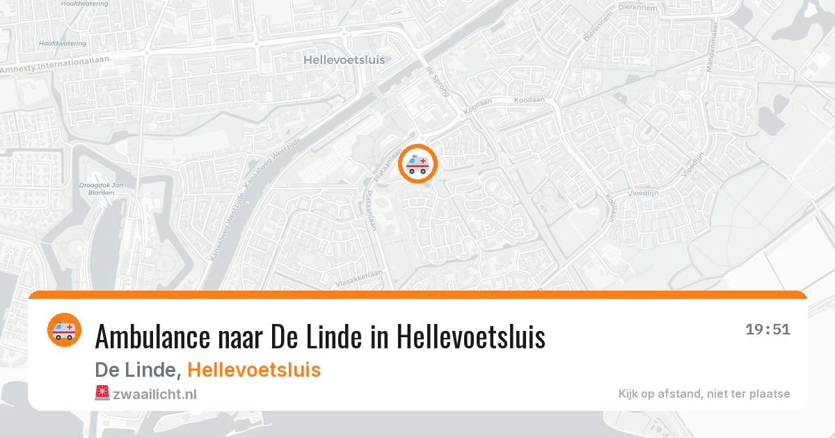 Ambulance naar De Linde in Hellevoetsluis — 7 aug 2026