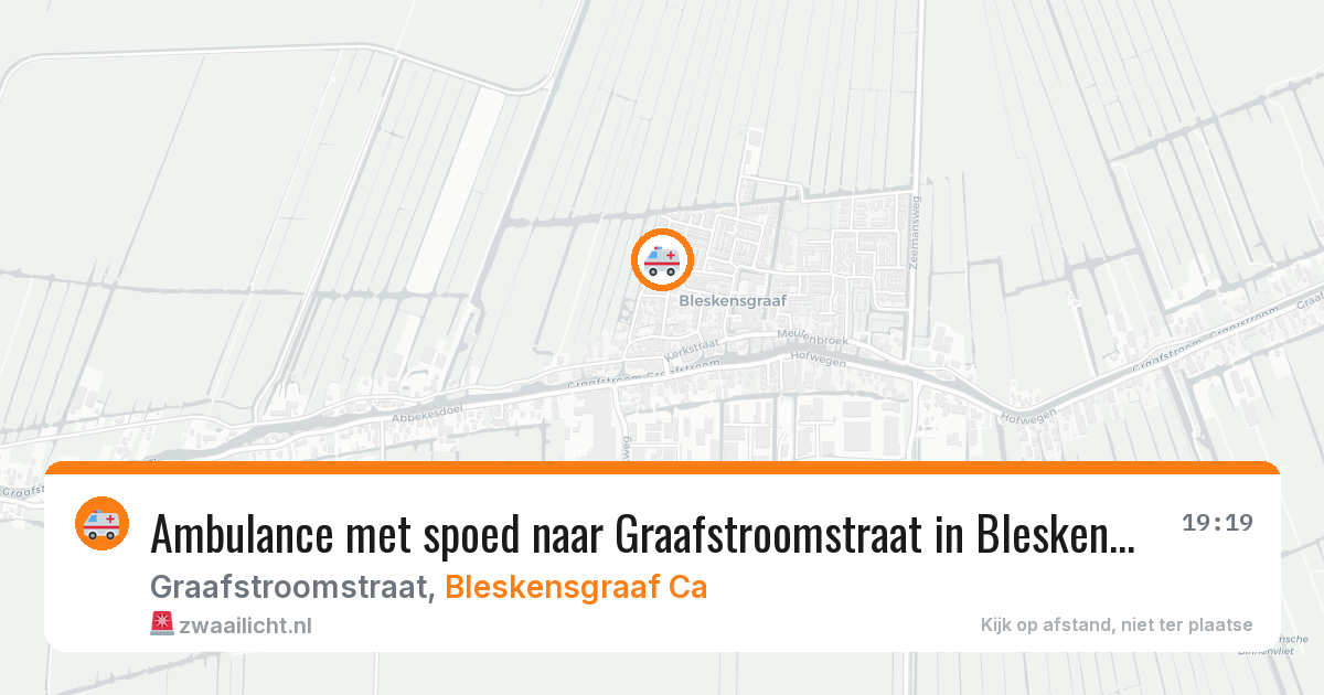 Ambulance met spoed naar Graafstroomstraat in Bleskensgraaf Ca — 14 apr 2026