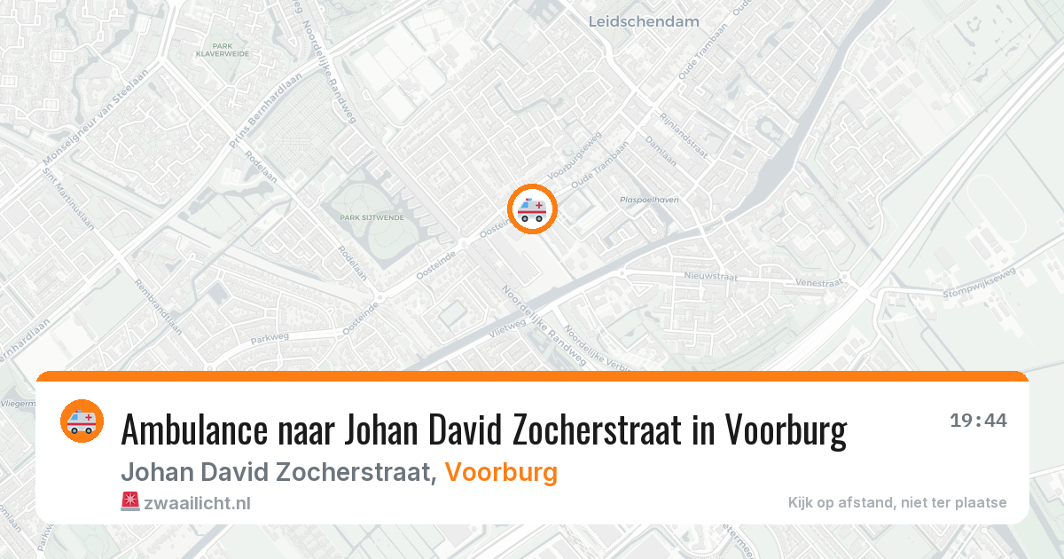 Ambulance naar Johan David Zocherstraat in Voorburg — 11 apr 2026