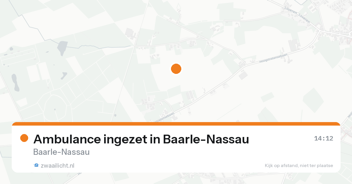 Ambulance ingezet in Baarle-Nassau — 17 aug 2026