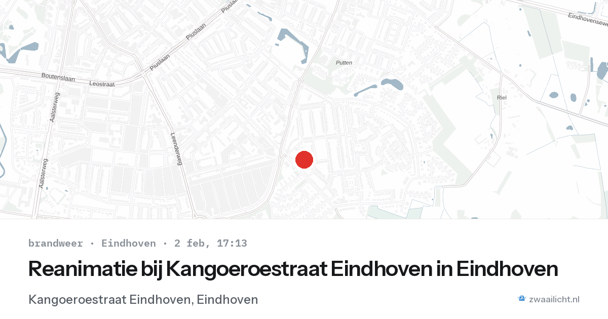 Reanimatie bij Kangoeroestraat Eindhoven in Eindhoven — 2 feb 2026