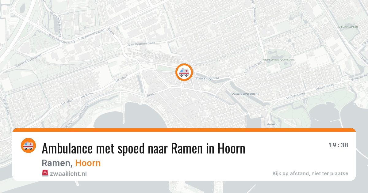 Ambulance met spoed naar Ramen in Hoorn — 6 jul 2026