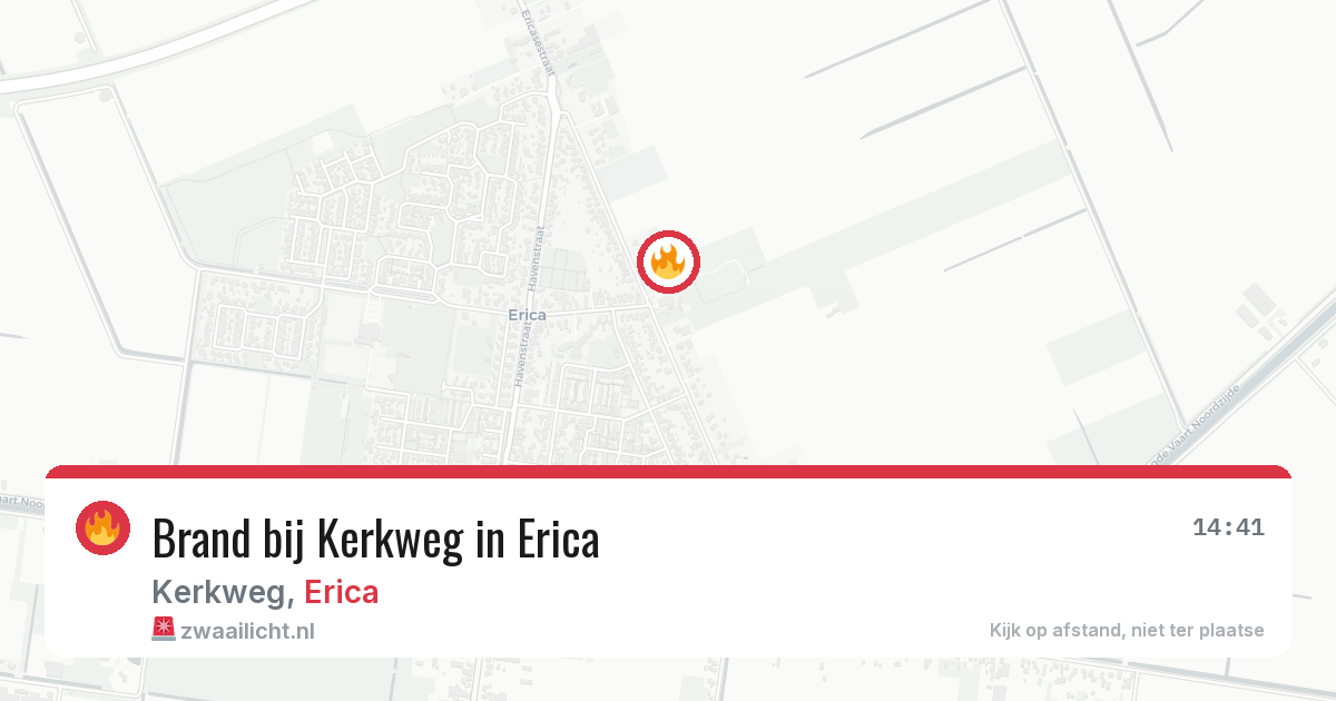 Brand bij Kerkweg in Erica — 26 jun 2026