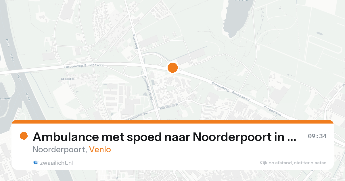 Ambulance met spoed naar Noorderpoort in Venlo — 21 aug 2026