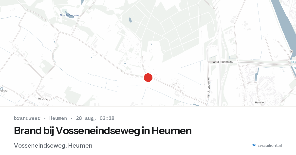 Brand bij Vosseneindseweg in Heumen — 28 aug 2026