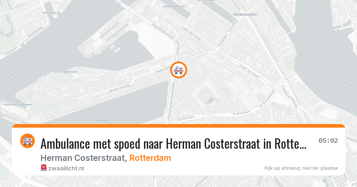 Ambulance met spoed naar Herman Costerstraat in Rotterdam — 13 mei 2026
