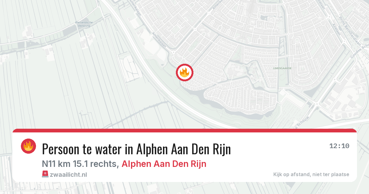 Persoon te water in Alphen Aan Den Rijn — 20 mei 2026