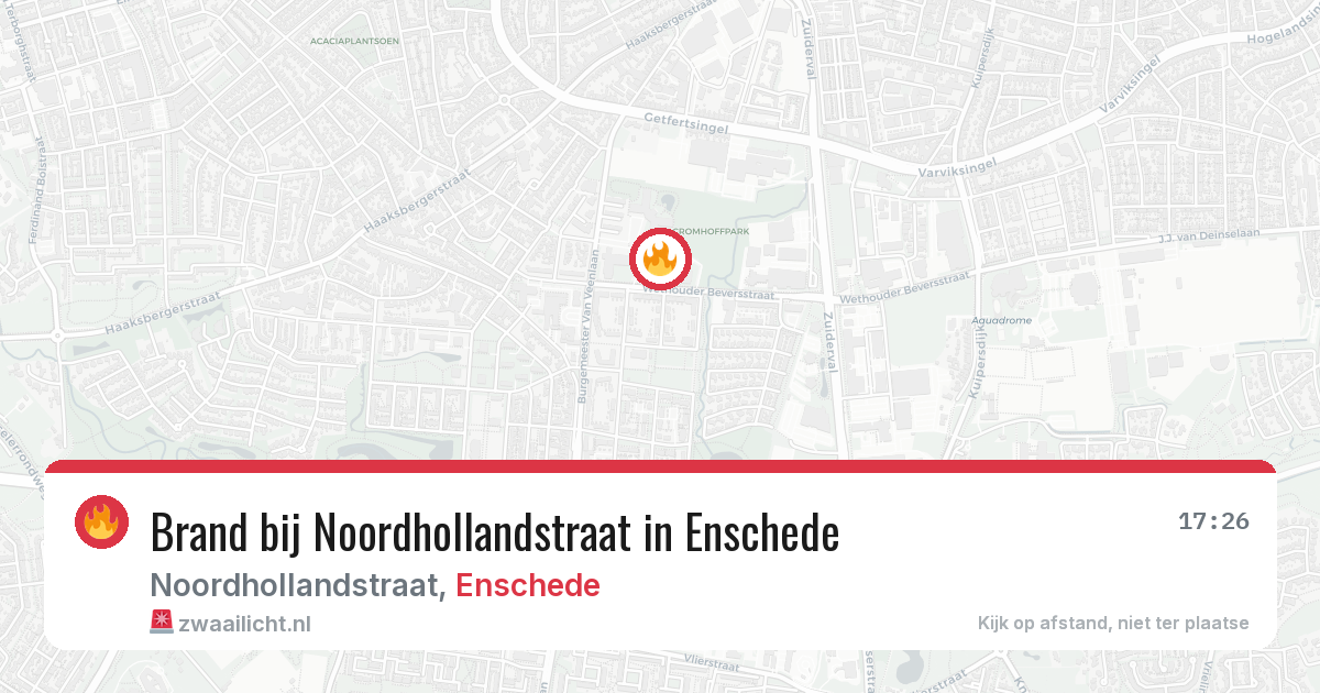 Brand bij Noordhollandstraat in Enschede — 3 jul 2026