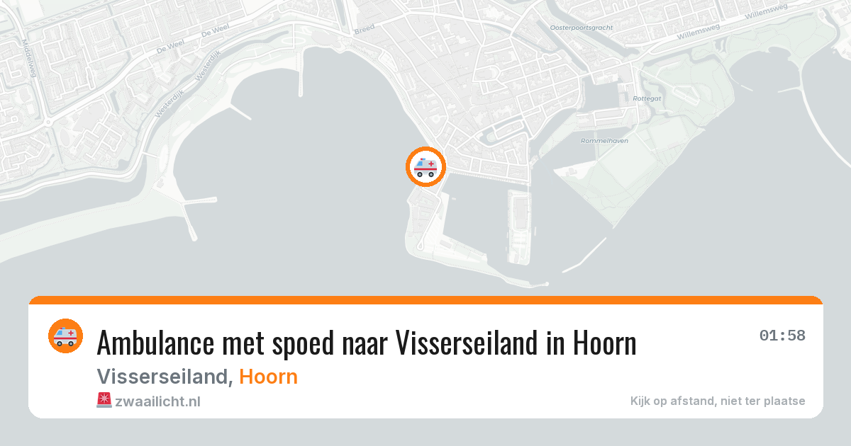 Ambulance met spoed naar Visserseiland in Hoorn — 18 apr 2026