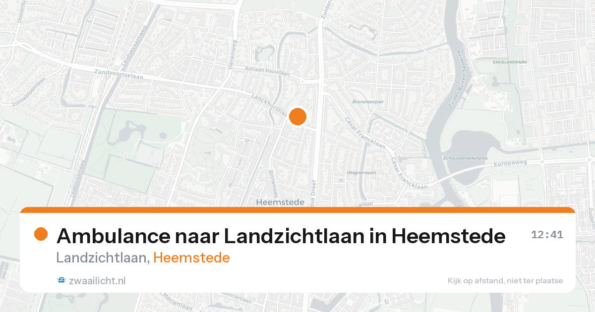 Ambulance naar Landzichtlaan in Heemstede — 24 aug 2026