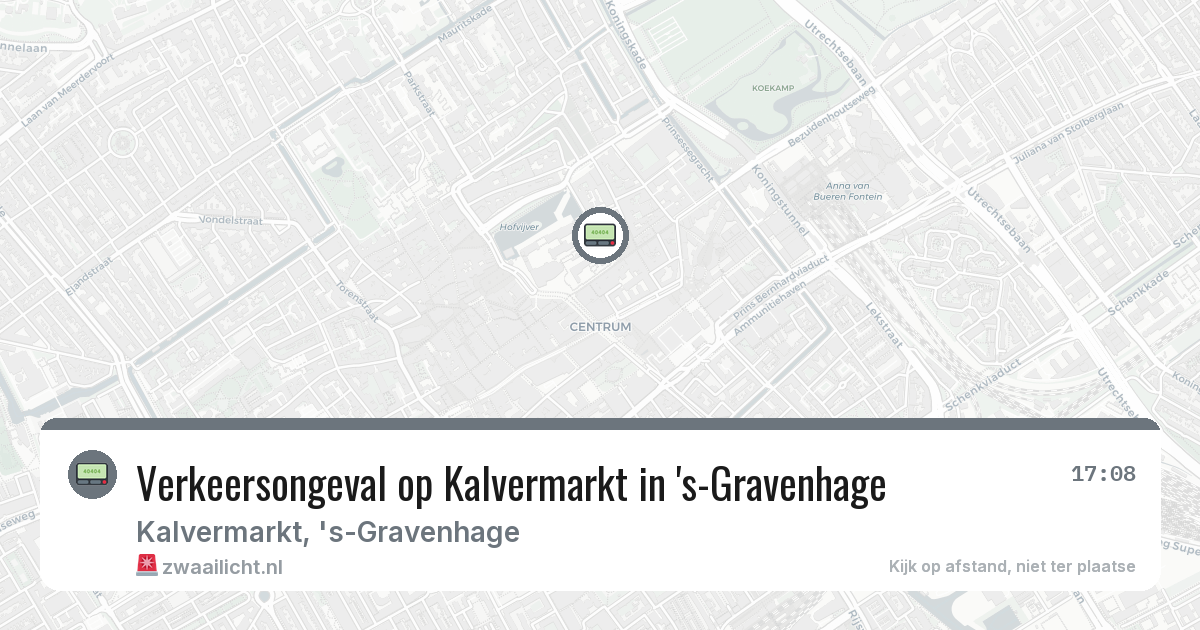 Verkeersongeval op Kalvermarkt in 's-Gravenhage — 23 feb 2026