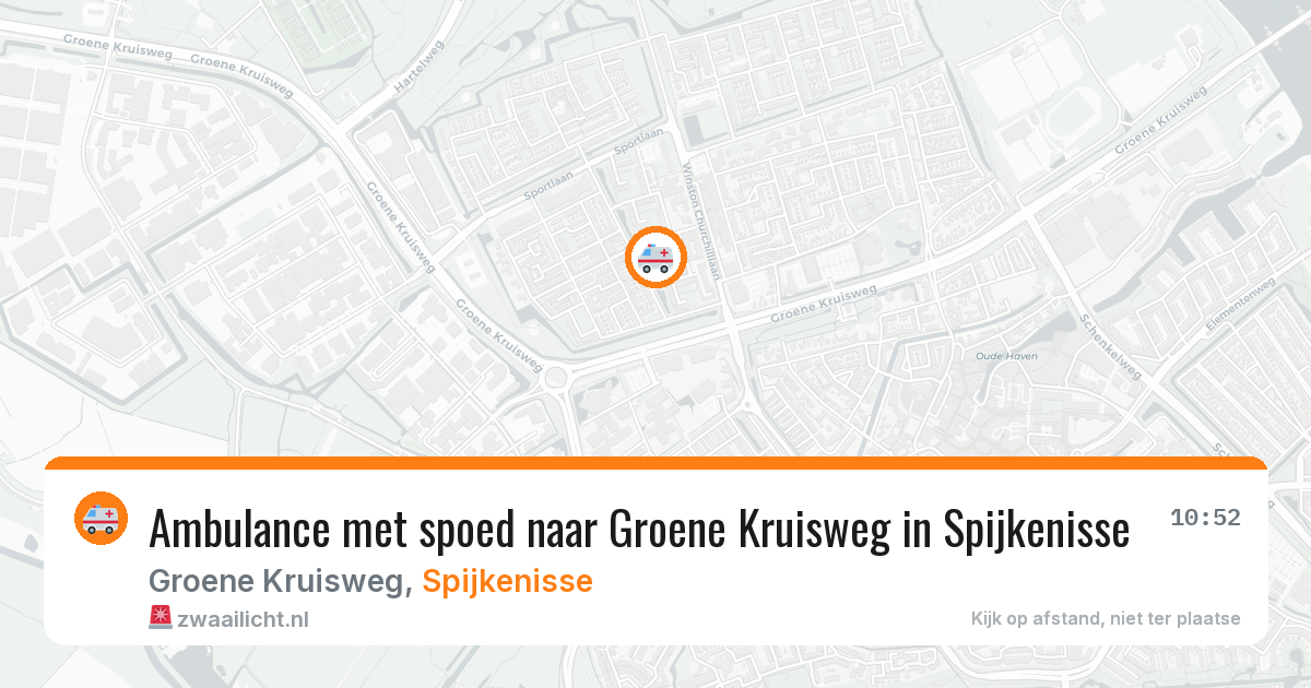 Ambulance met spoed naar Groene Kruisweg in Spijkenisse — 11 aug 2026