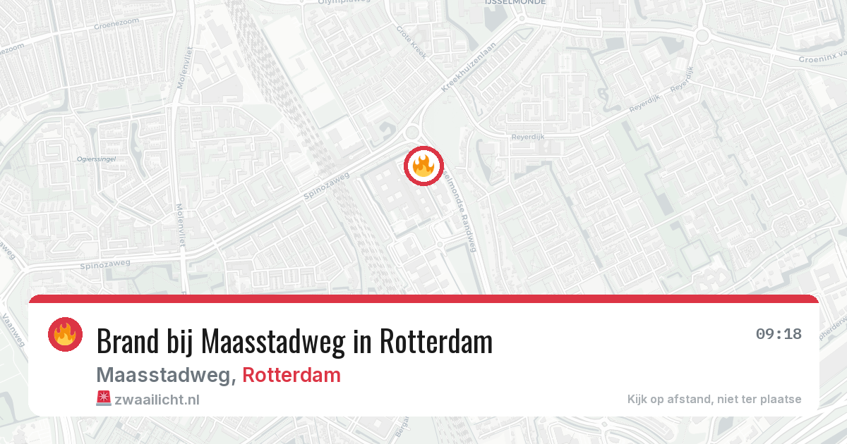 Brand bij Maasstadweg in Rotterdam — 11 feb 2026