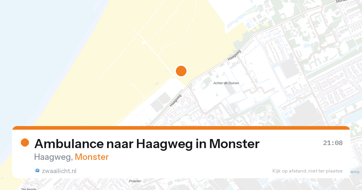 Ambulance naar Haagweg in Monster — 27 aug 2026