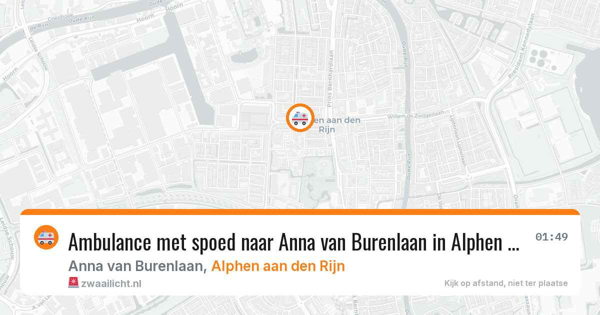 Ambulance met spoed naar Anna van Burenlaan in Alphen aan den Rijn — 25 jan 2026