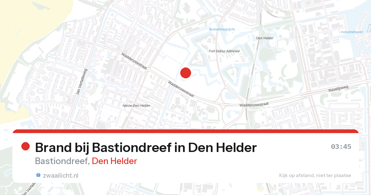 Brand bij Bastiondreef in Den Helder — 26 jun 2026