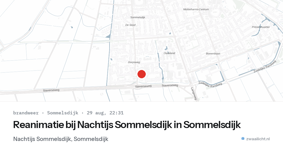 Reanimatie bij Nachtijs Sommelsdijk in Sommelsdijk — 29 aug 2026