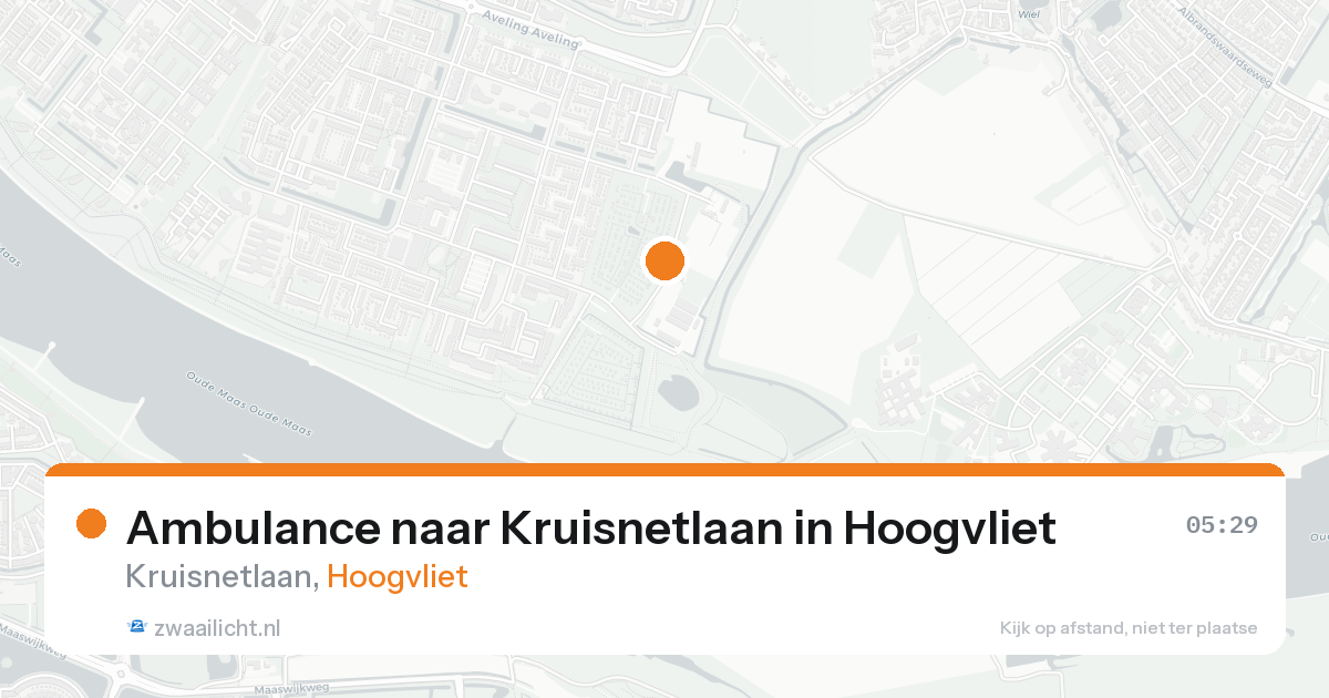 Ambulance naar Kruisnetlaan in Hoogvliet — 29 mei 2026