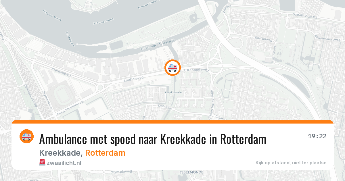 Ambulance met spoed naar Kreekkade in Rotterdam — 21 jun 2026