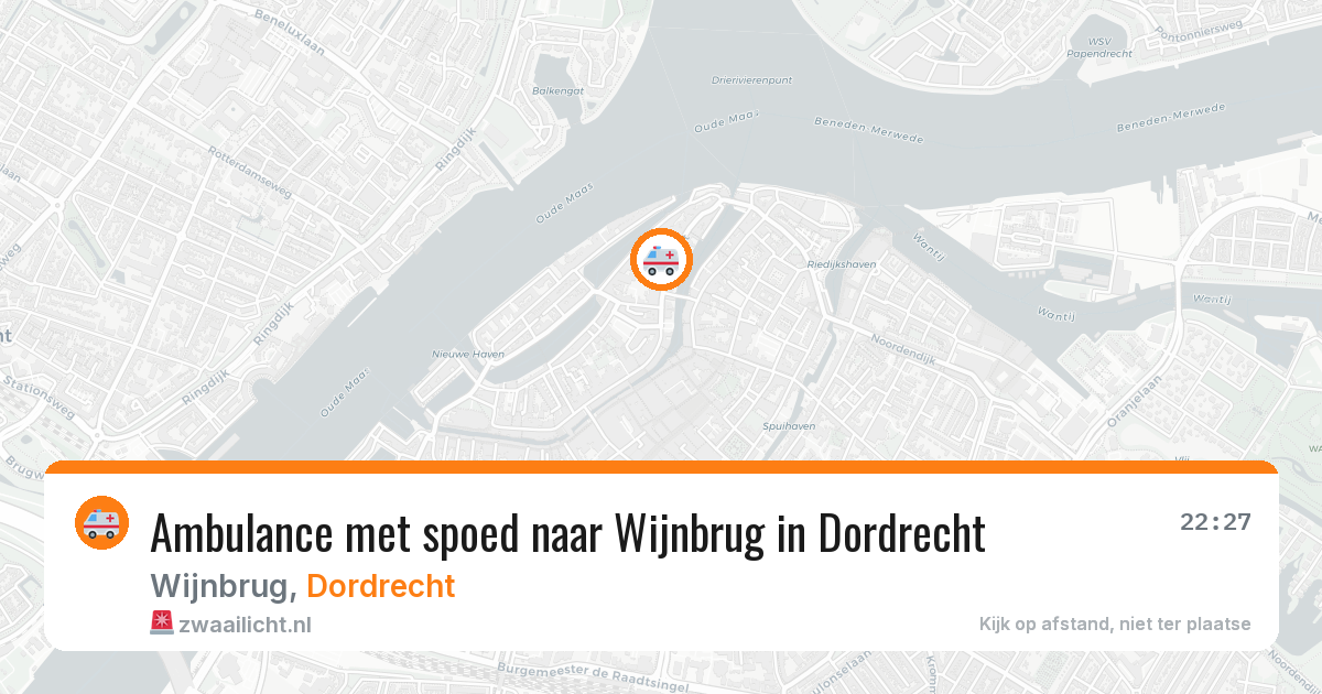 Ambulance met spoed naar Wijnbrug in Dordrecht — 10 jul 2026