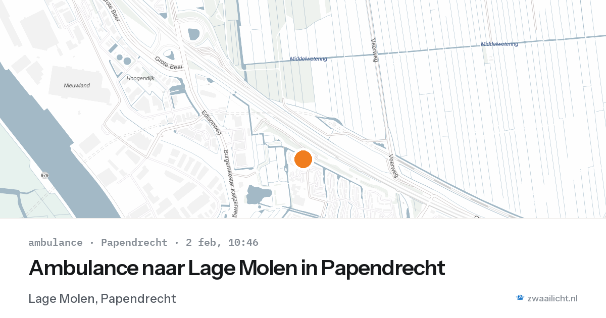 Ambulance naar Lage Molen in Papendrecht — 2 feb 2026