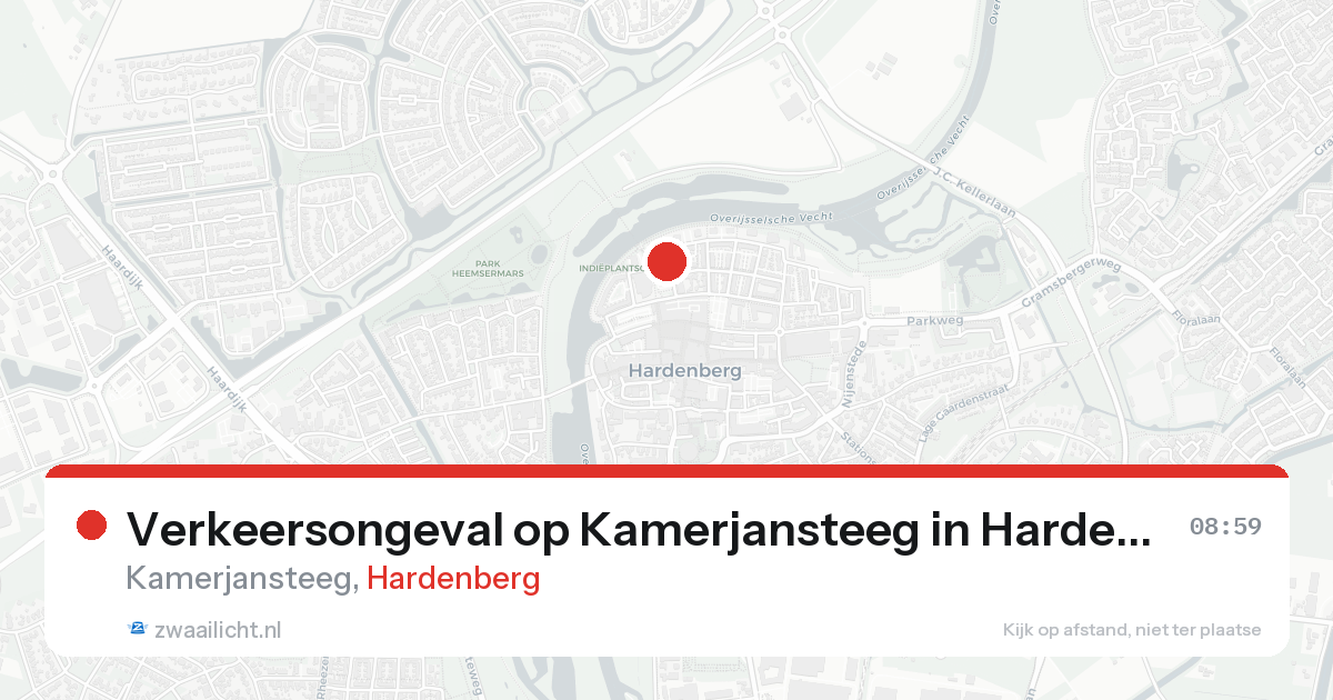Verkeersongeval op Kamerjansteeg in Hardenberg — 17 aug 2026