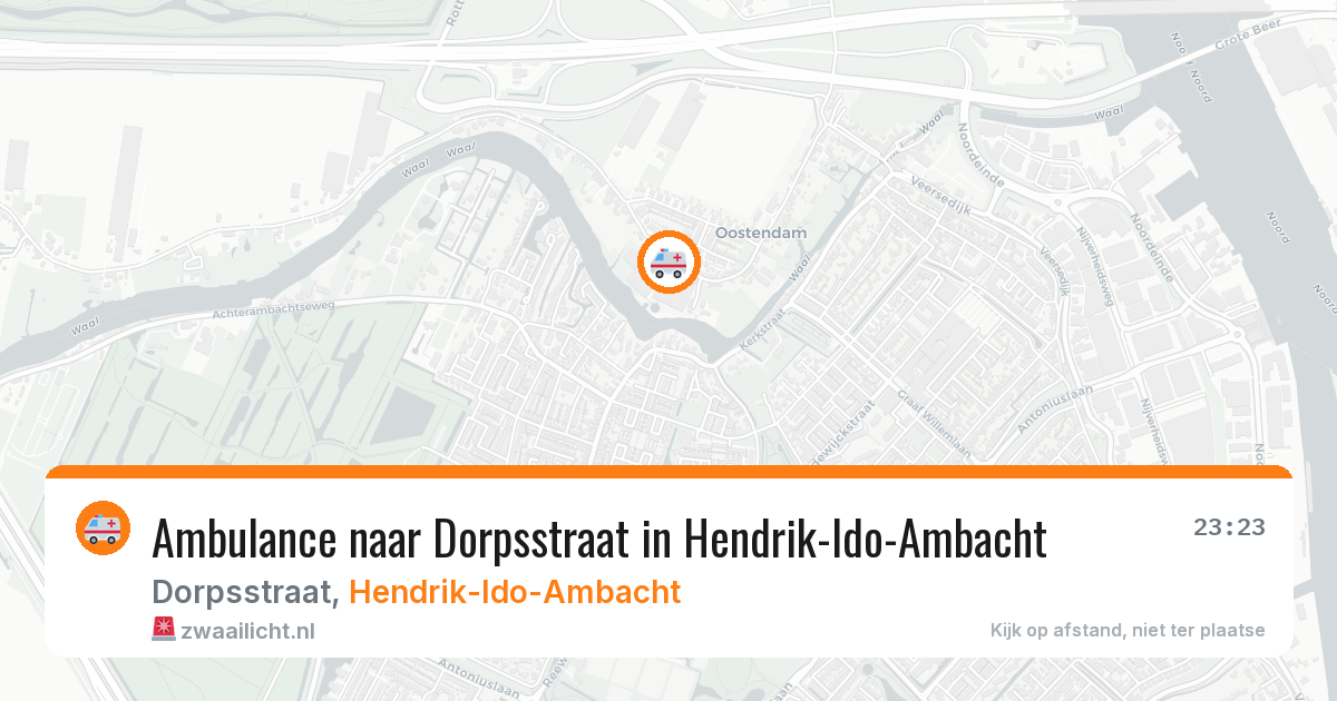 Ambulance naar Dorpsstraat in Hendrik-Ido-Ambacht — 28 mei 2026