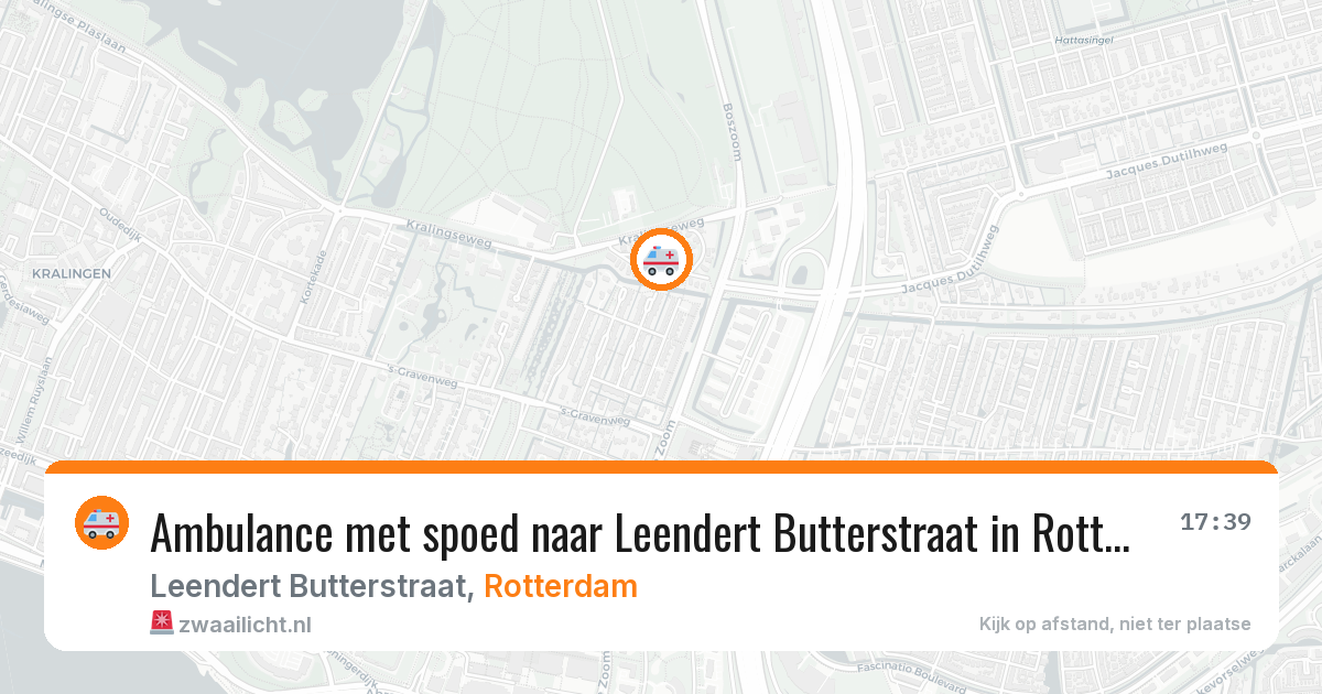 Ambulance met spoed naar Leendert Butterstraat in Rotterdam — 11 apr 2026