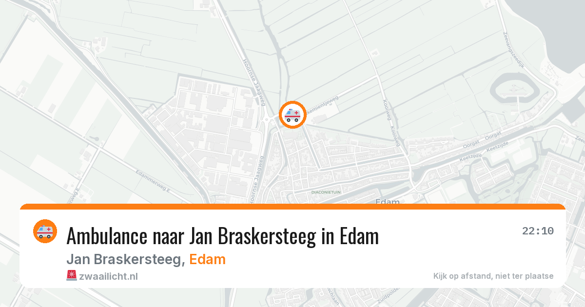 Ambulance naar Jan Braskersteeg in Edam — 10 jul 2026