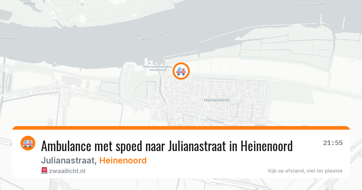 Ambulance met spoed naar Julianastraat in Heinenoord — 12 aug 2026