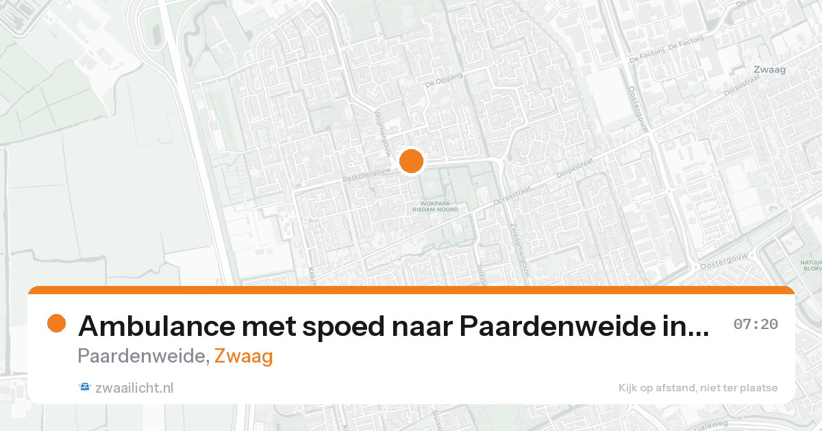 Ambulance met spoed naar Paardenweide in Zwaag — 8 feb 2026
