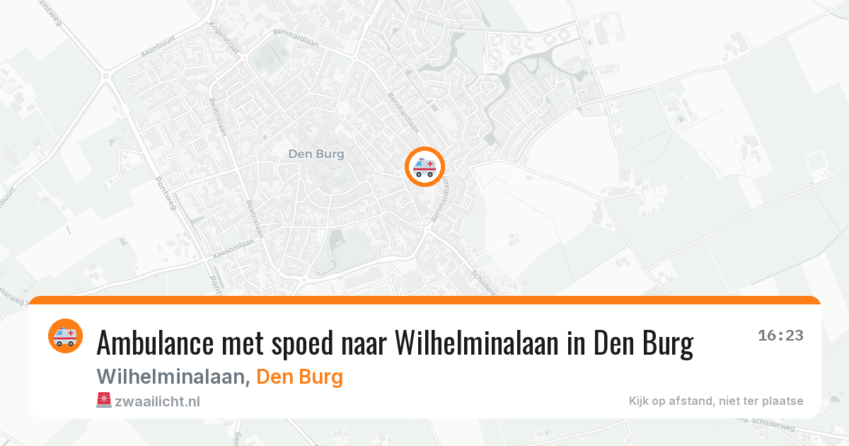 Ambulance met spoed naar Wilhelminalaan in Den Burg — 28 apr 2026