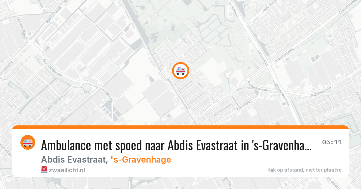 Ambulance met spoed naar Abdis Evastraat in 's-Gravenhage — 18 jun 2026