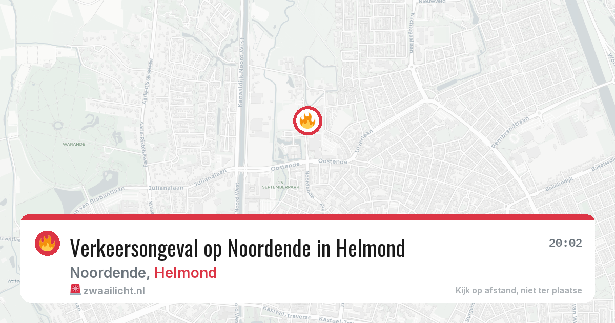 Verkeersongeval op Noordende in Helmond — 19 mei 2026
