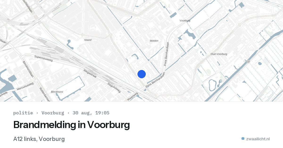 Brandmelding in Voorburg — 30 aug 2026