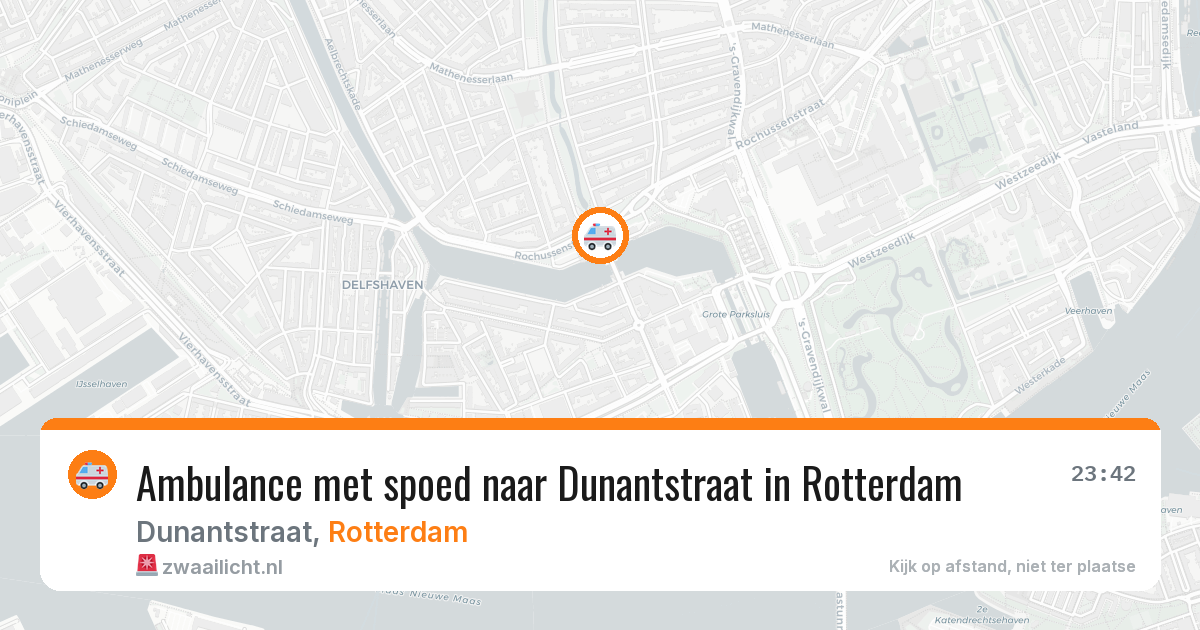 Ambulance met spoed naar Dunantstraat in Rotterdam — 12 mei 2026