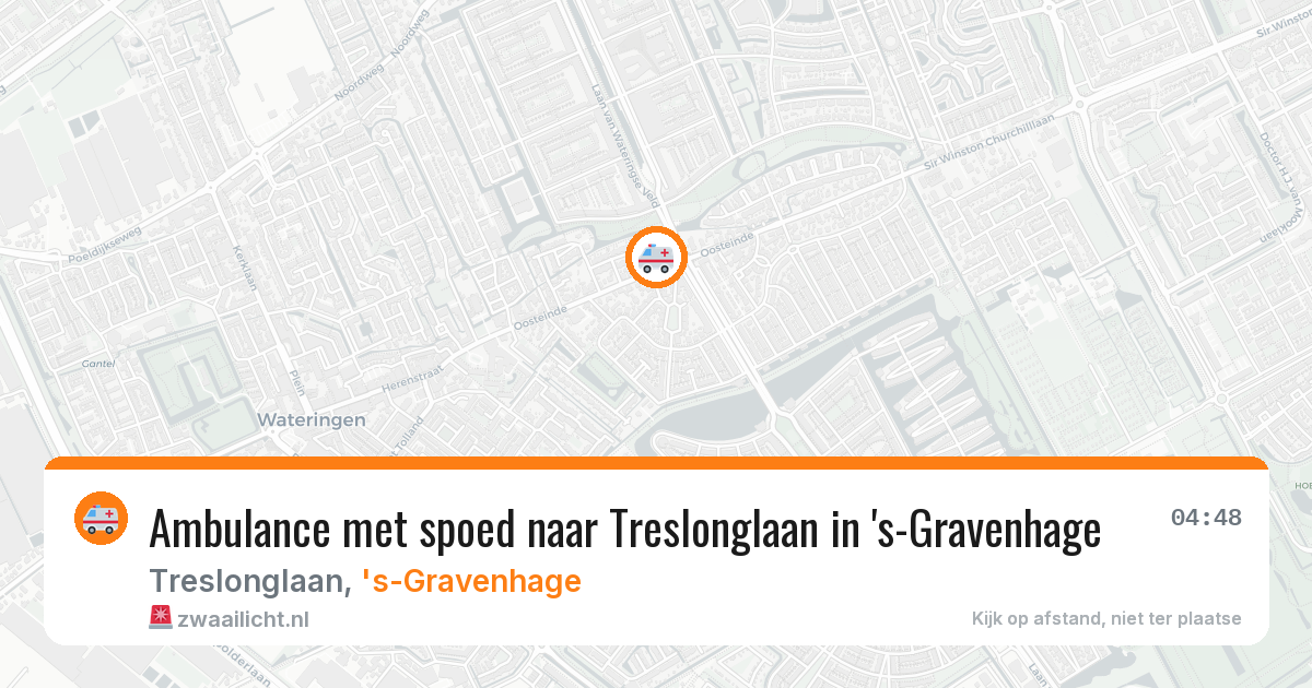 Ambulance met spoed naar Treslonglaan in 's-Gravenhage — 24 jun 2026