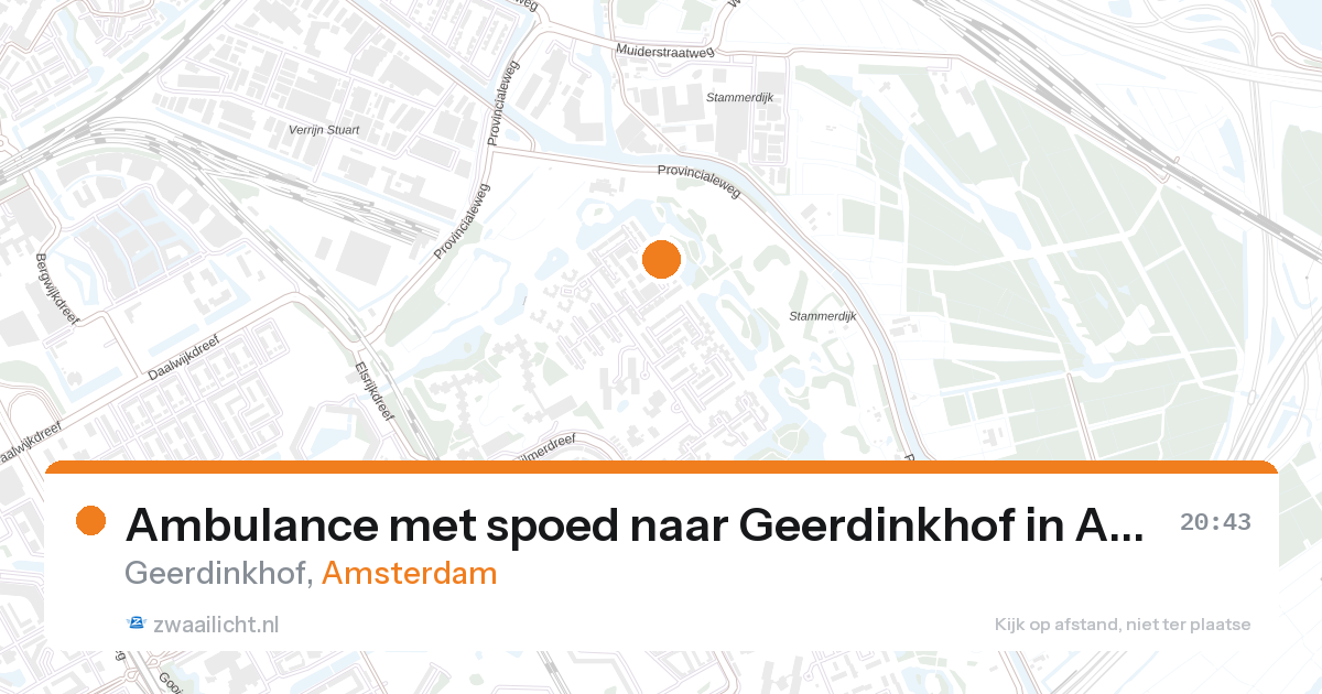 Ambulance met spoed naar Geerdinkhof in Amsterdam — 27 aug 2026