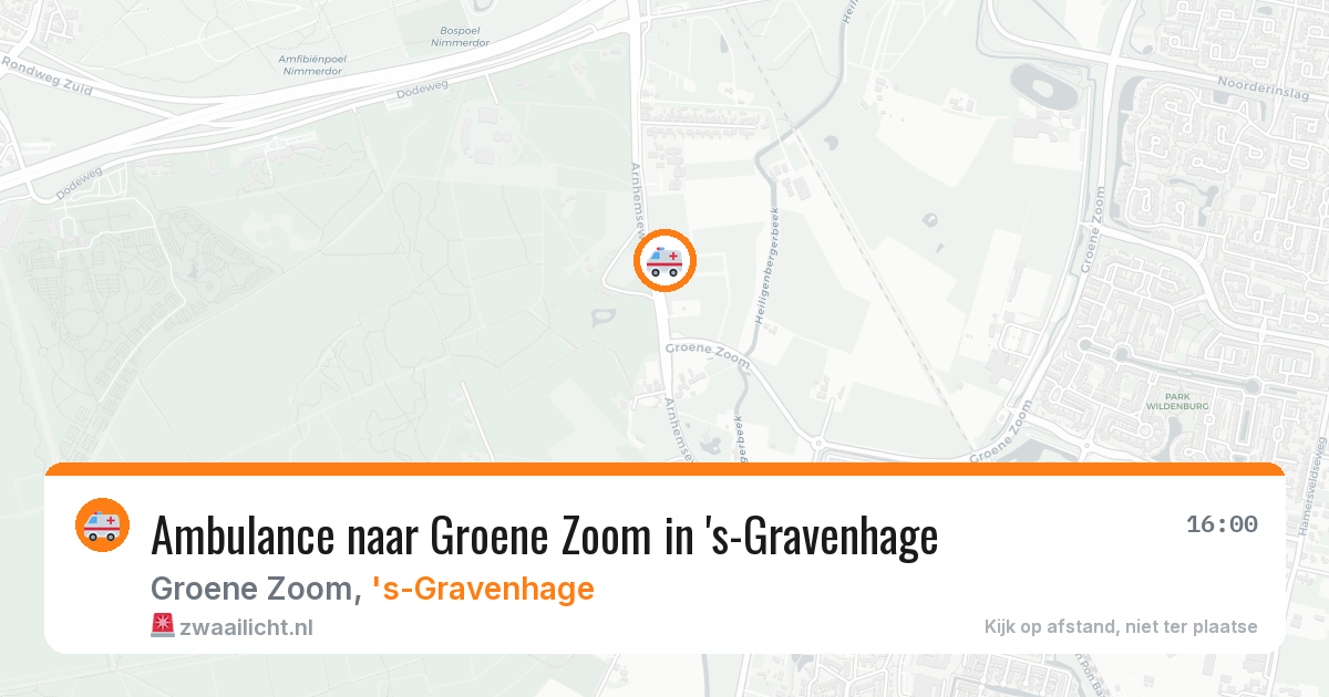 Ambulance naar Groene Zoom in 's-Gravenhage — 22 mrt 2026