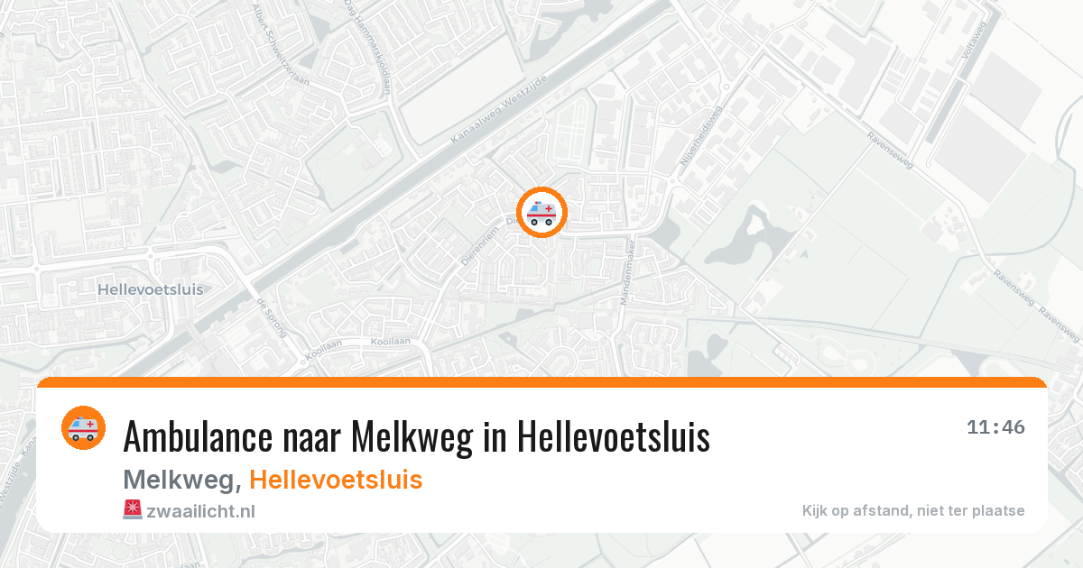Ambulance naar Melkweg in Hellevoetsluis — 24 jul 2026