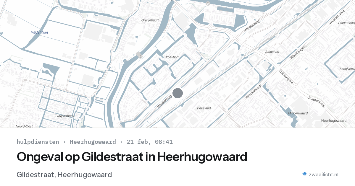Ongeval op Gildestraat in Heerhugowaard — 21 feb 2026
