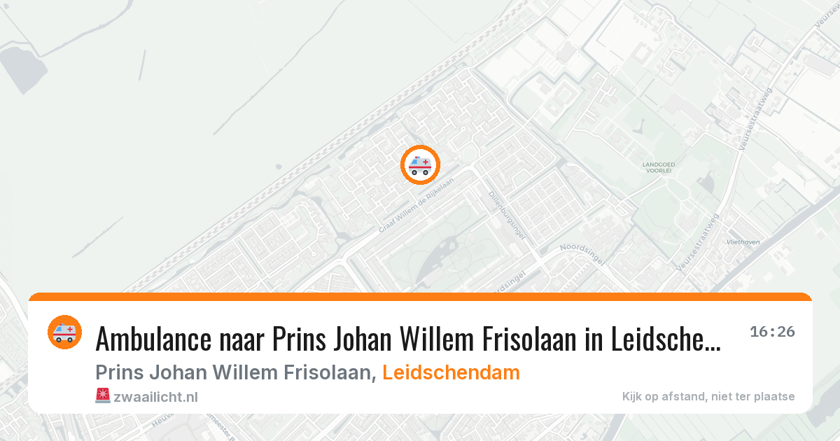 Ambulance naar Prins Johan Willem Frisolaan in Leidschendam — 14 aug 2026