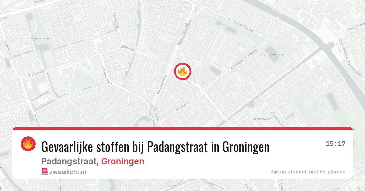 Gevaarlijke stoffen bij Padangstraat in Groningen — 29 mrt 2026