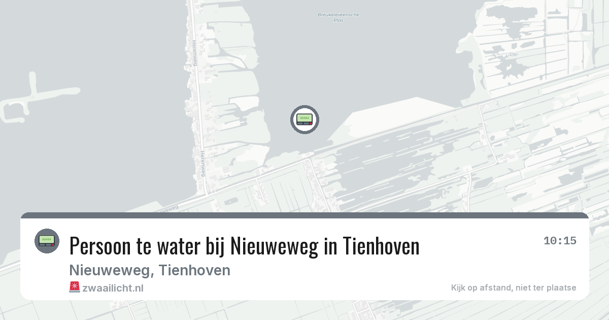 Persoon te water bij Nieuweweg in Tienhoven — 29 jan 2026
