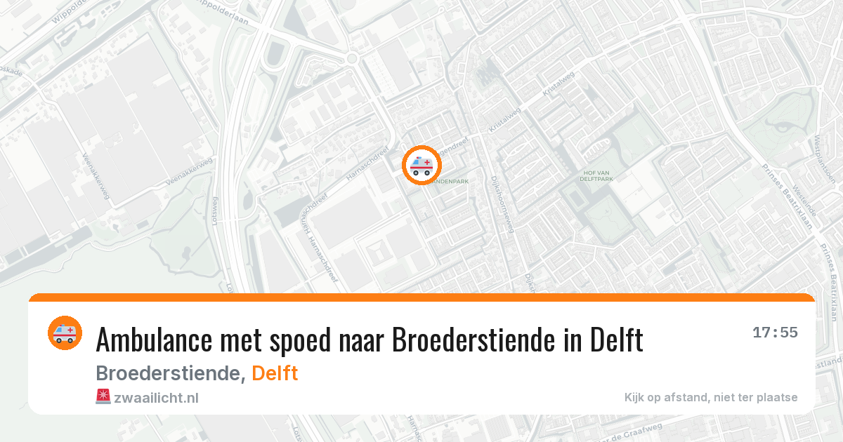 Ambulance met spoed naar Broederstiende in Delft — 7 apr 2026