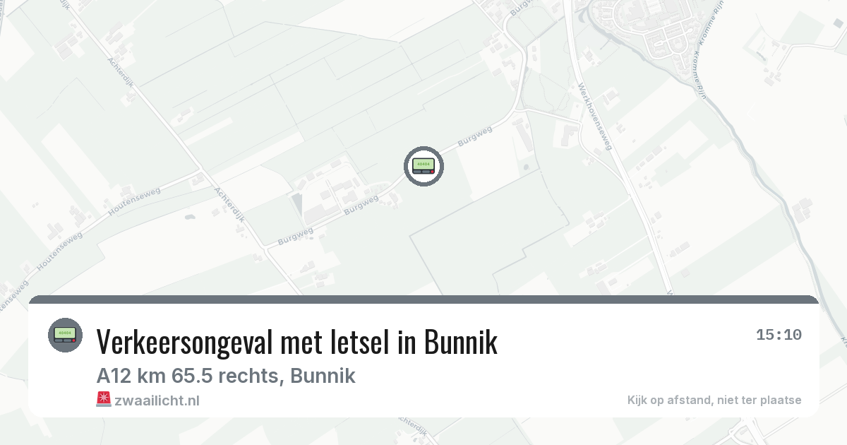 Verkeersongeval met letsel in Bunnik — 21 jan 2026
