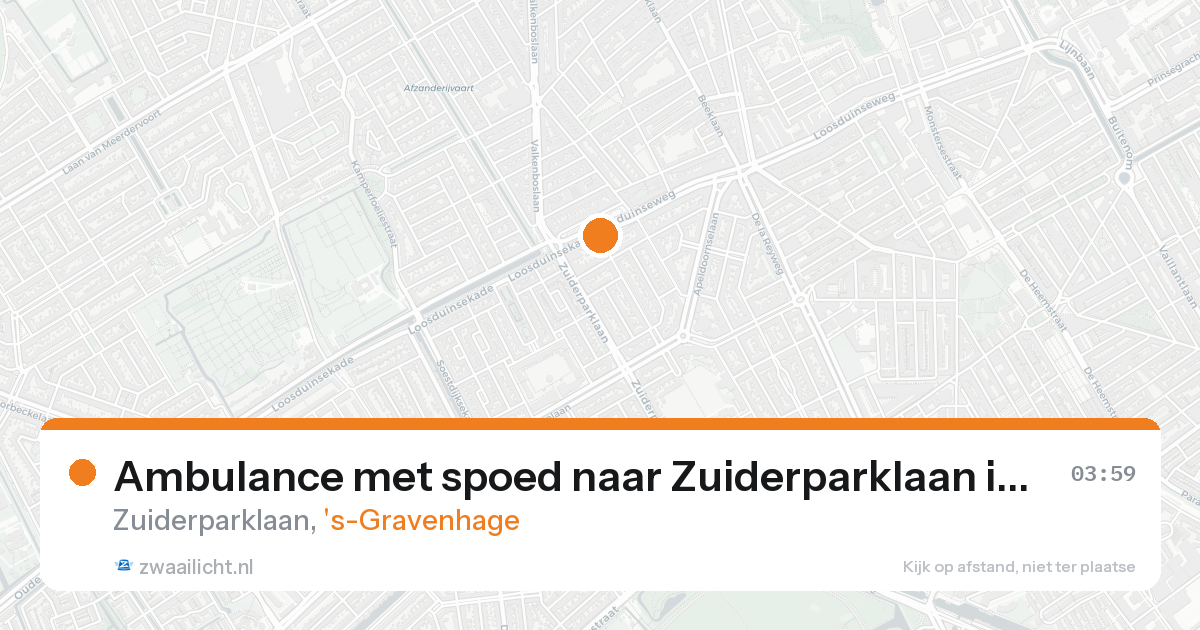 Ambulance met spoed naar Zuiderparklaan in 's-Gravenhage — 31 jan 2026
